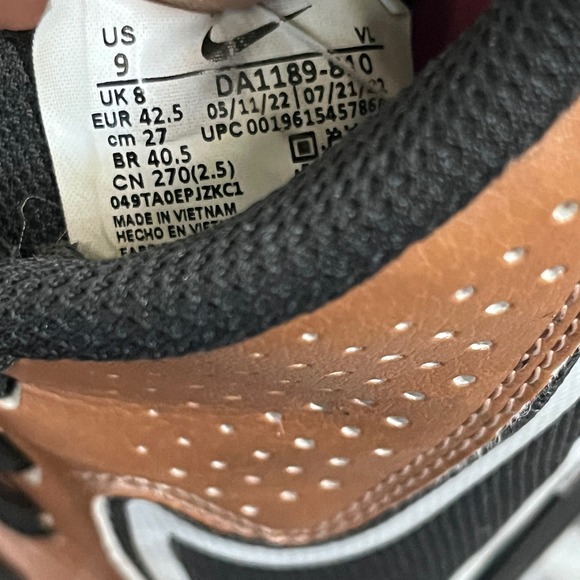 Nike Tiempo Legend 9 Clu lc‎ Metalic Copper-White Sz 9M [DA1189-810] - Picture 7 of 7